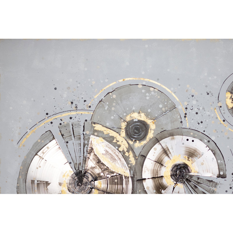 Hand -painted acrylic painting bygone times