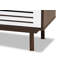 Table de chevet 3 tiroirs Baretta en blanc Columbia