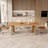 Kaylena 4 - Person Pine Solid Wood Solid Wood Top Double Pedestal Dining Set-655912210-632270590