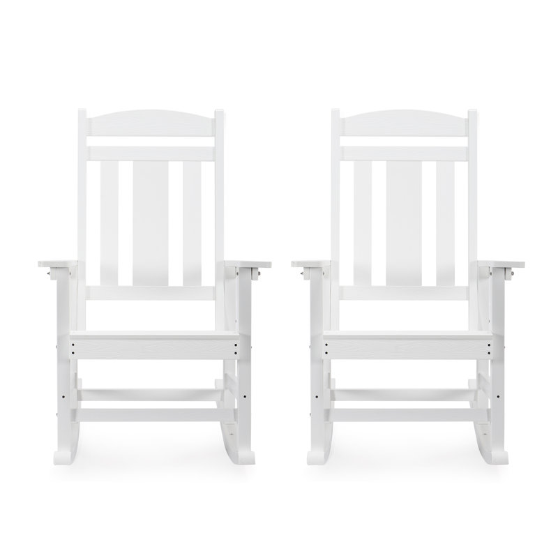 Ensemble de chaises berçantes HDPS 24 pièces Chiemi, Blanc