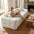 3-Seater Sofa with 2 Pillows (White)