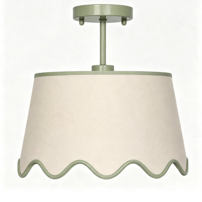 1-Light 13" Semi Flush Mount Lighting