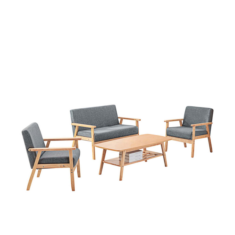 Table basse Abdual, Naturel / gris