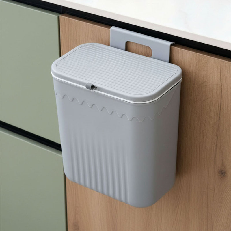 Pp Manual Lift Waste Bin - 7L, Grey