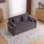 Canapé-lit coulissant réglable 66 po 3-en-1 avec 4 coussins et poches latérales pour le salon, la chambre à coucher, l'appartement, le bureau-2047832419