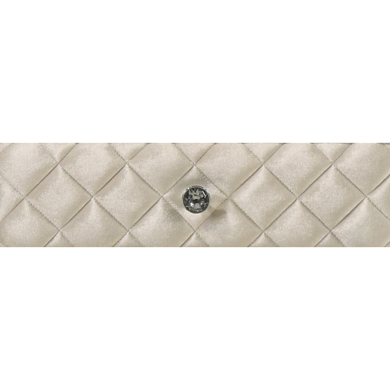 Table de chevet en velours beige Lucienne