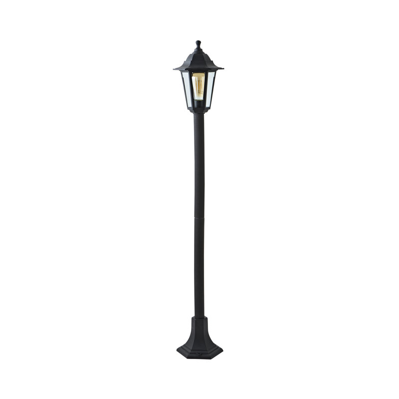Seaton Transparent Lamp Post (Full), Black, 3000K