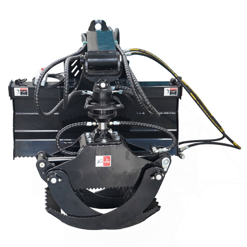 Mini Skid Steer Mount Log Grapple, Rotate by Hydralic, Fit Mini Quick Loader
