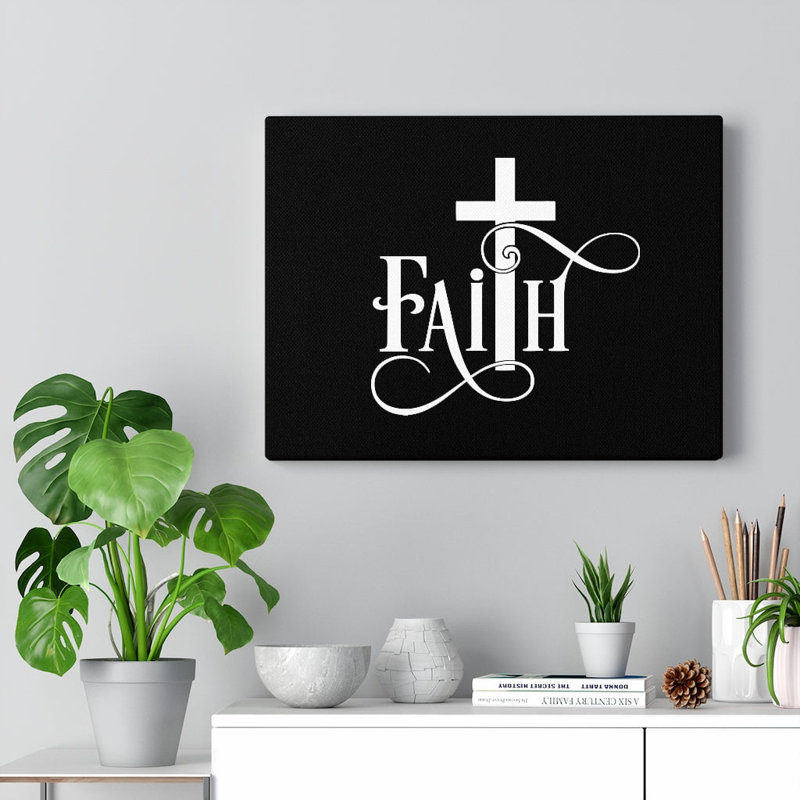 Faith Cross - Wrapped Canvas Print, 30cm H x 41cm W