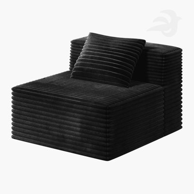  (Canapé simple) Canapé modulaire en forme de L moderne: siège profond, style nuage, mousse à mémoire de forme haute densité, revêtement désossé, assemblage facile