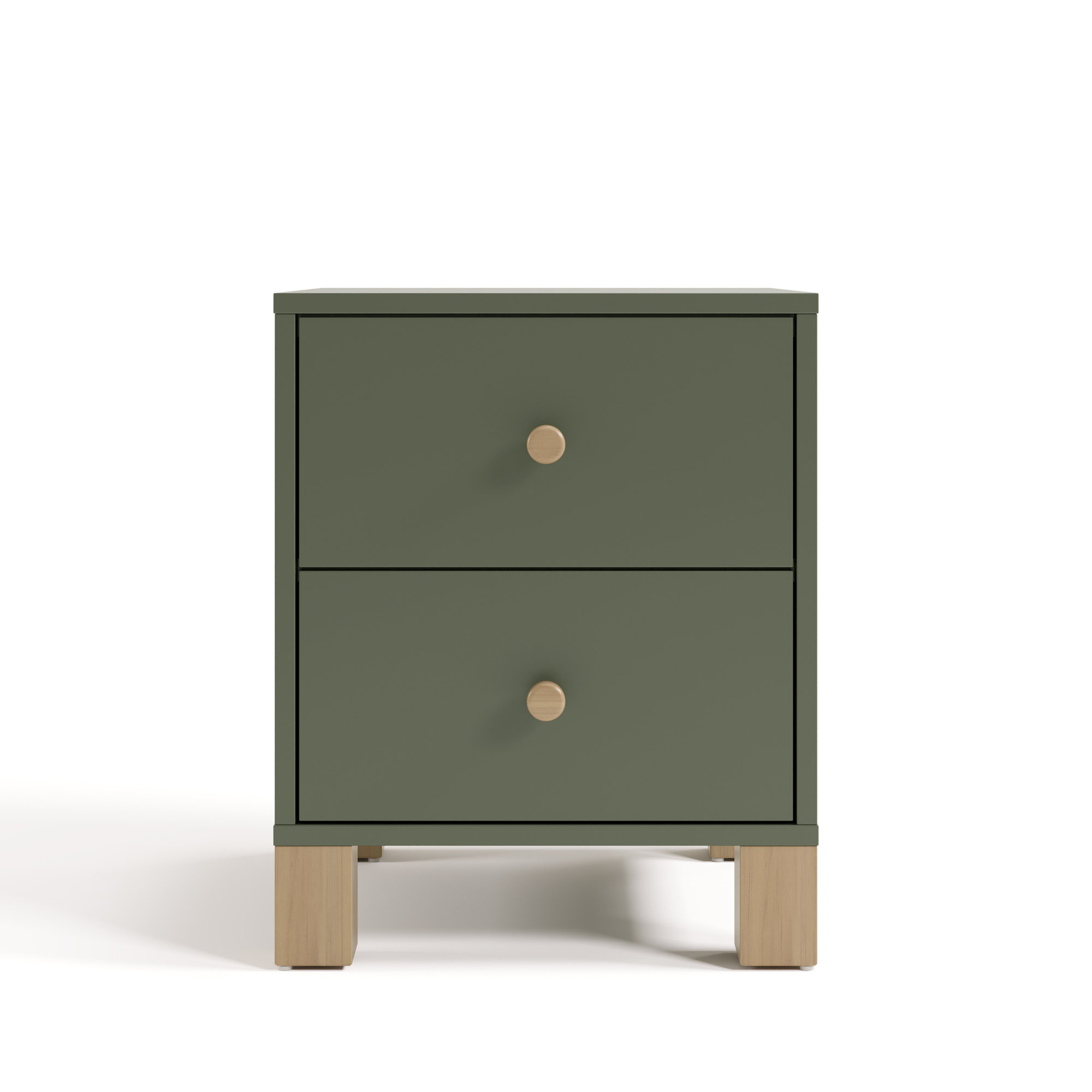 California 2 Drawer Nightstand, Olive