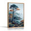 "Trees and Coastline" bleu sarcelle stylisé-133547221