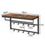 Modern Wall Mounted Coat Rack With Shelf & 10 Hooks
