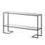 Console moderne en verre en forme de C de 52 po - Canapé double couche en verre trempé pour le salon, entrée - Structure en métal robuste, design mince, table de couloir contemporaine-92650744-87393811