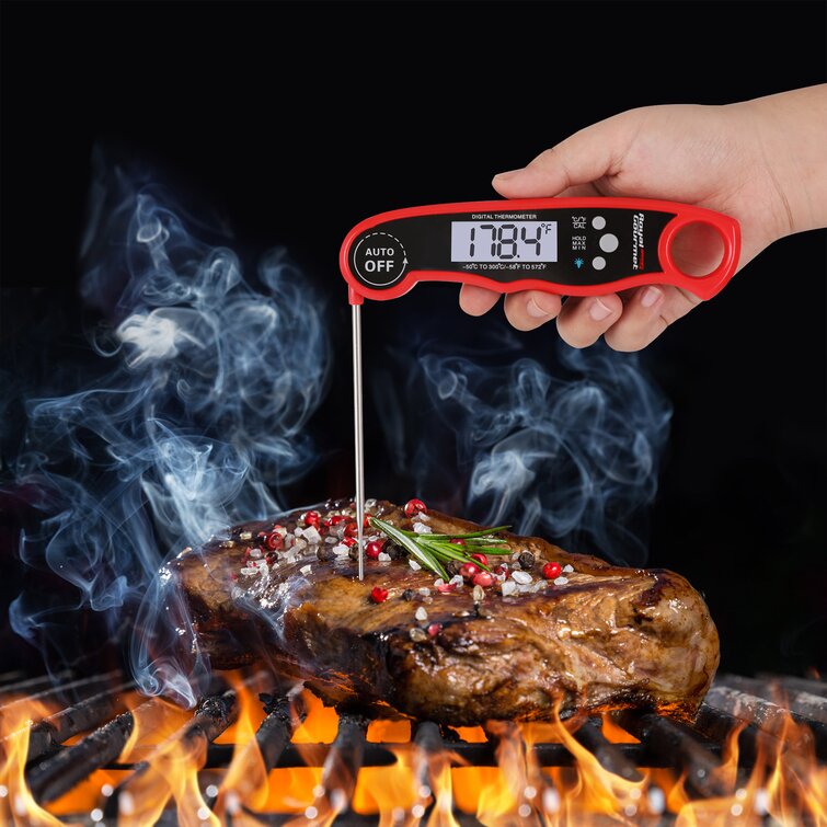 Royal Gourmet TW2002 Digital Meat Food Thermometer Waterproof BBQ Grill Use Red