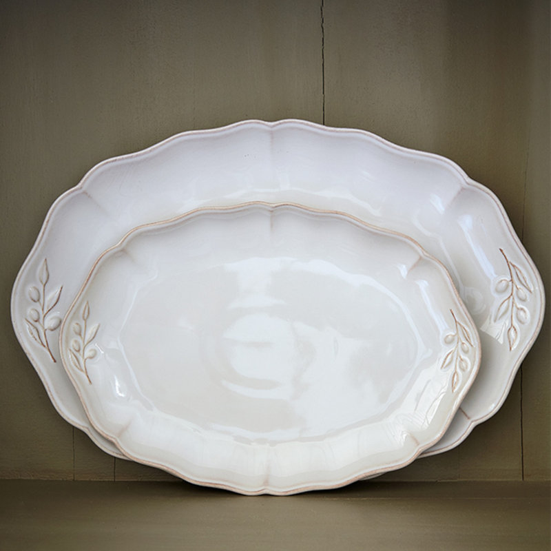 Alentejo Stoneware Platter, White