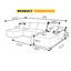 Canapé modulaire 126 po avec méridienne en forme de U, poches latérales et porte-gobelet 126 po-604078034