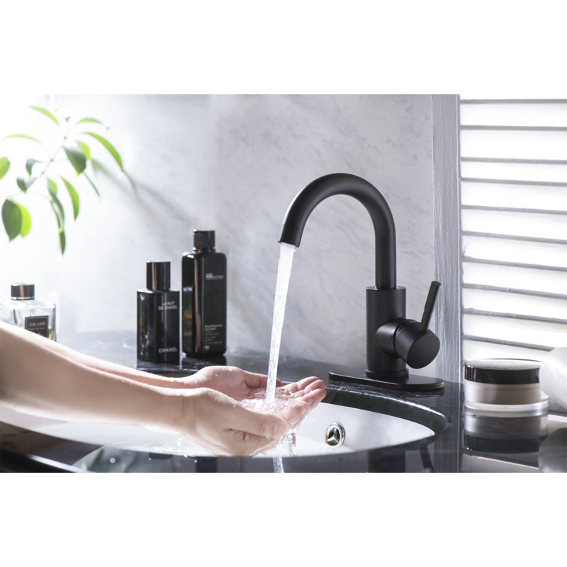 Robinet de salle de bain, Noir mat