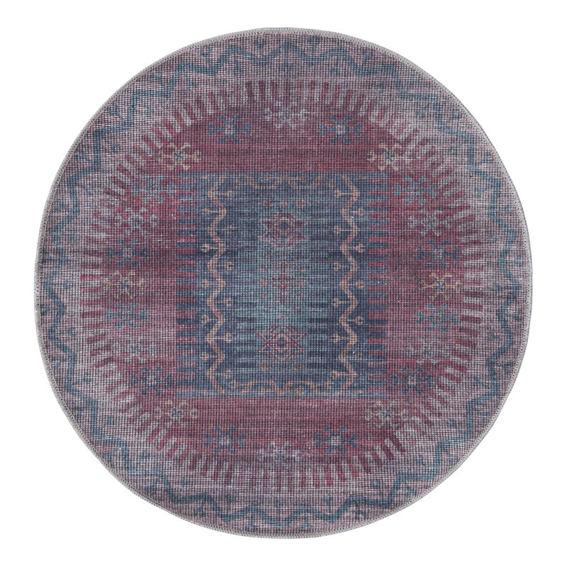 Sisu Geometric Indoor Rug, Round 3'3"