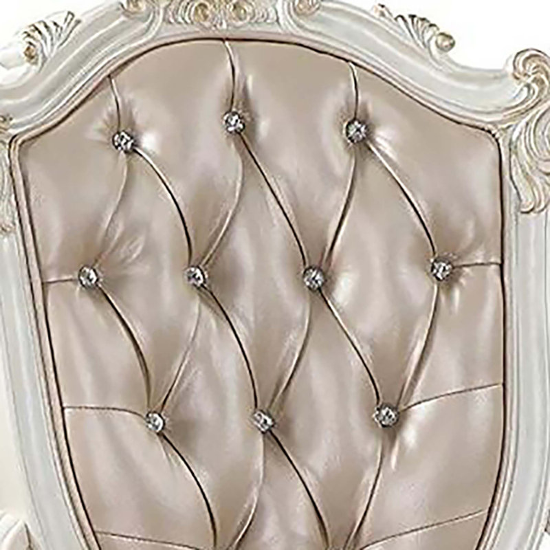 Chaise avec accoudoirs touffetée (ensemble de 2)