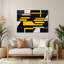Art mural en métal noir Hard Edge 52-2022921327