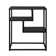 Anfal  Modern Minimal Floating Shelf End Table