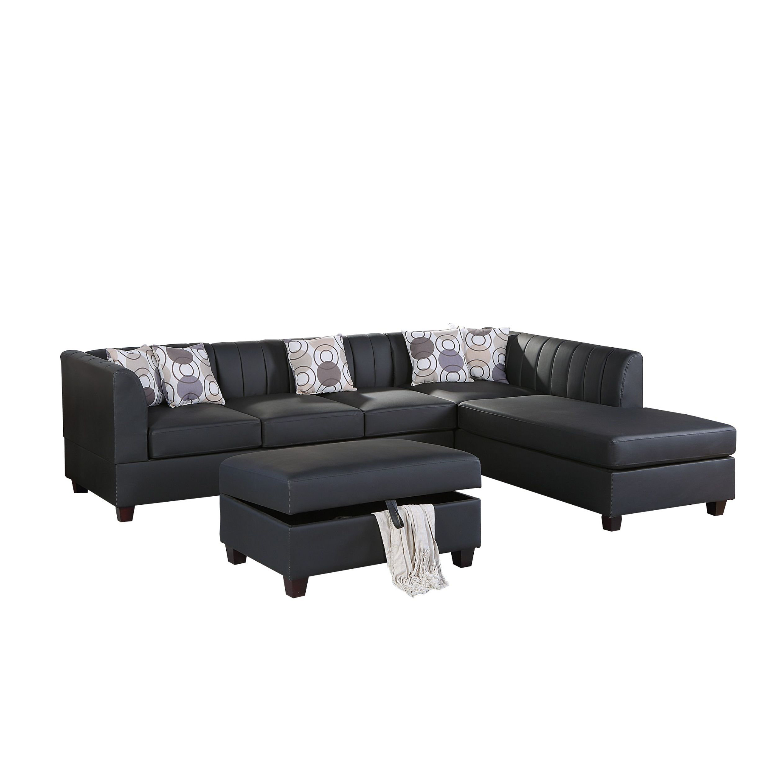 Latitude Run® Jacksmith 97 Width 3-Pieces Sectional Sofa & Chaise,Ottoman  & Reviews