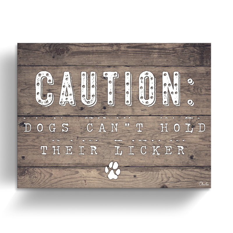 " Caution-Dog ", 30" H x 40" W x 1.5" D