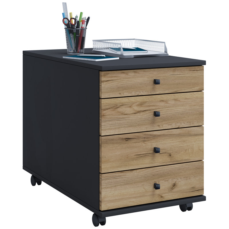 Rayiona 42cm Wide File Cabinet, 75cm H x 42cm W x 57cm D, White