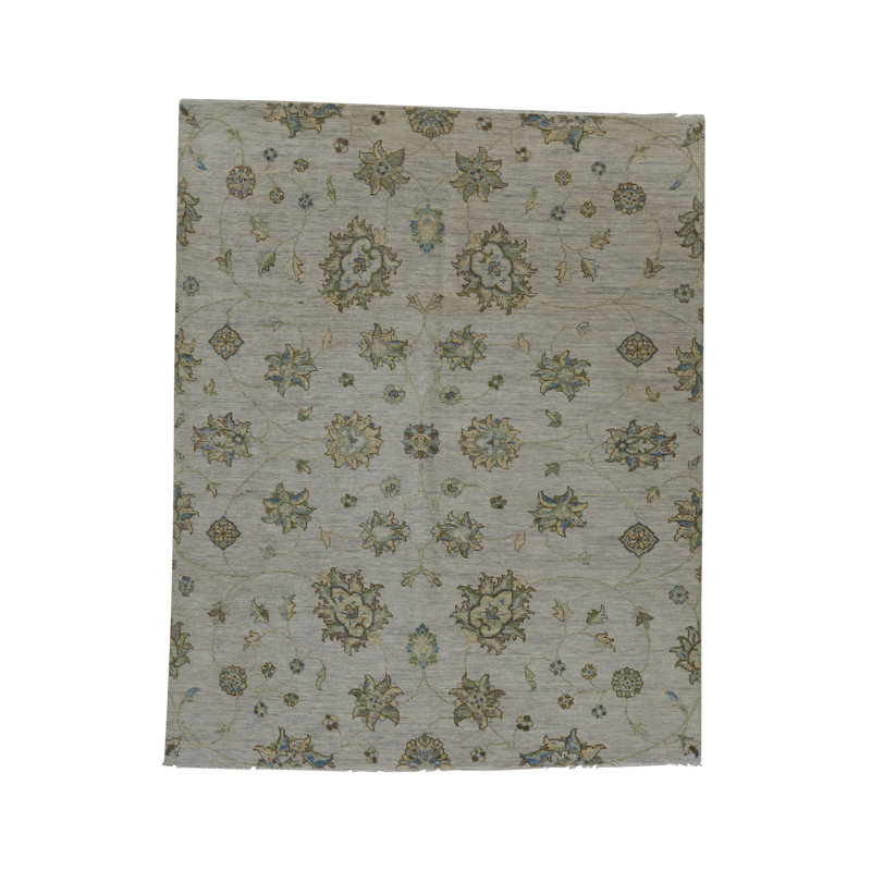 Tapis gris de haute qualité noué à la main