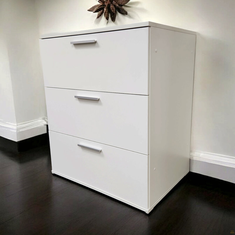 Commode modulaire à trois tiroirs, Blanc