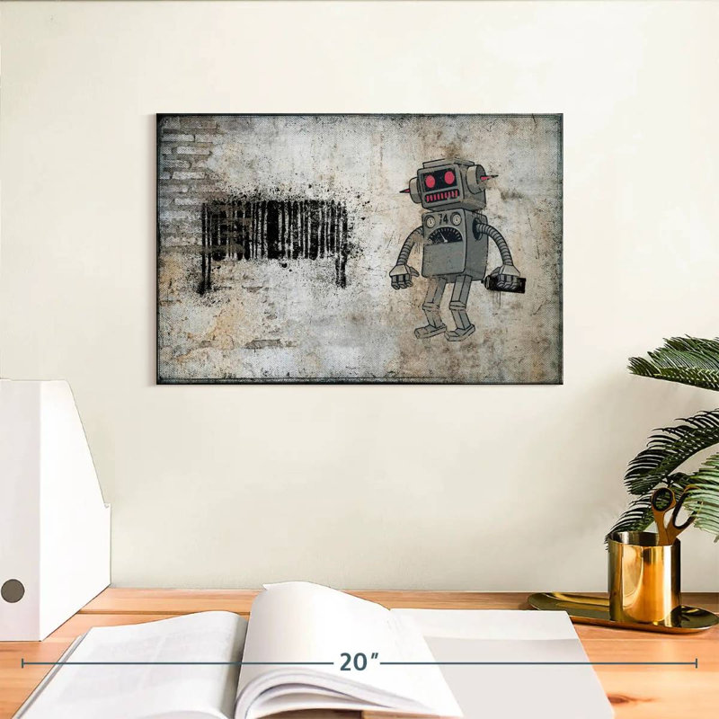 Étiquette de robot Kelan, H 8 po x l 12 po