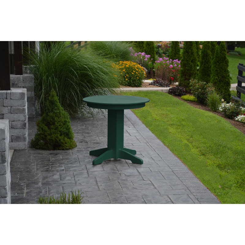 Nettie Round Outdoor Dining Table , 33'' in. W 33'' in. D, Turf Green