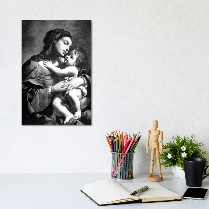 Madonna and Child 1 Piece Wrapped Canvas Painting