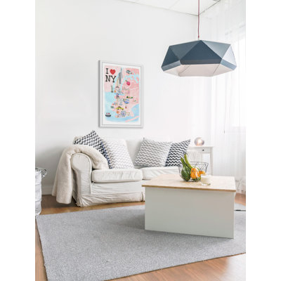 I Love NY Site Map - Single Picture Frame Print