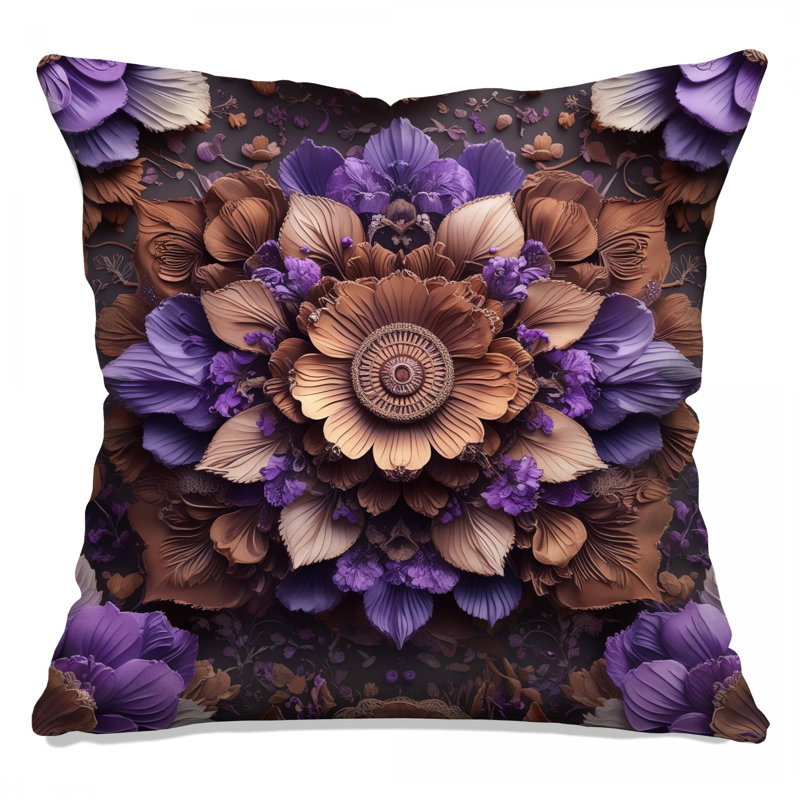 Coussins Intricate Floral Arrangement, 14 X 14 pouces
