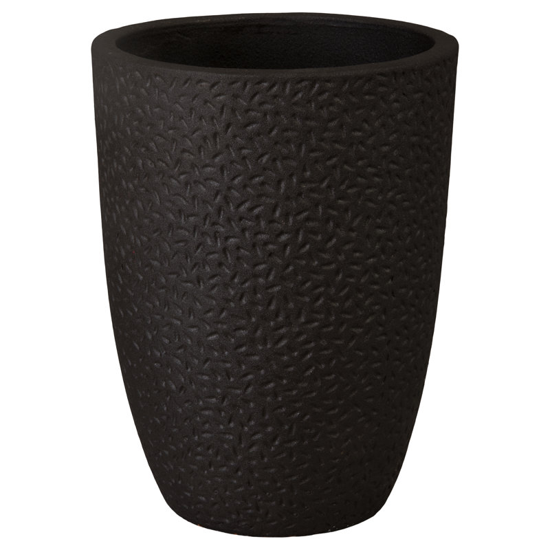 Notch Planter, Matt Black, 25.5" H x 19" W x 19" D