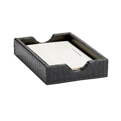 Graphic Image Memo Tray, Leather,