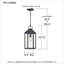Mini-luminaire suspendu noir tacheté 1 lumière Dewayne