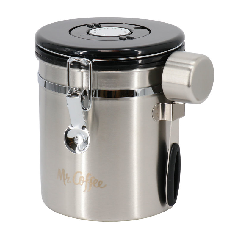 Boîte à café hermétique en acier inoxydable Mr. Coffee Mondrich 48 onces