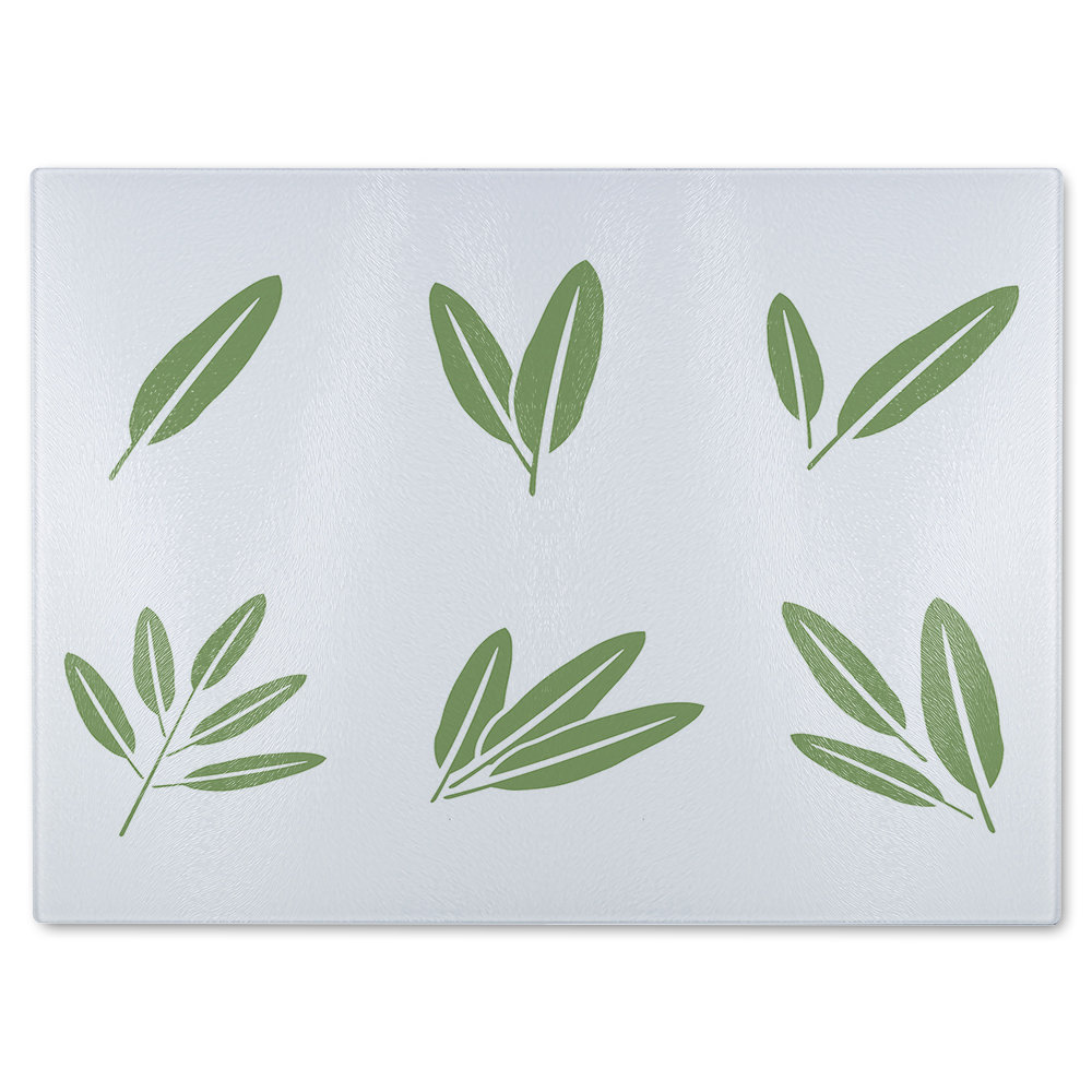 Herbs Glass Chopping Board