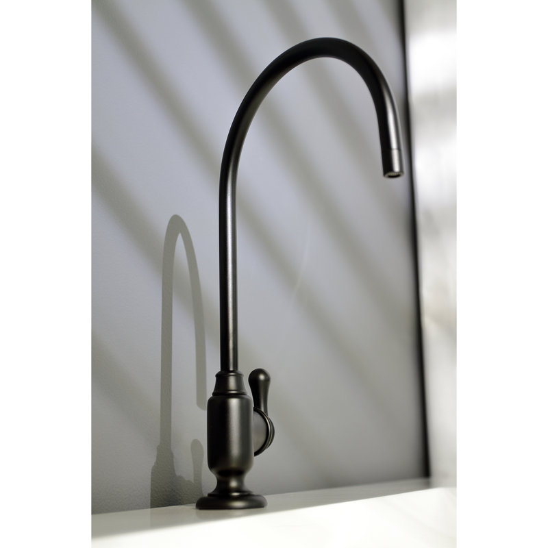 Kingston Brass Royale Single-Handle 1-Hole Deck Mount Water Filtration Faucet, Matte Black