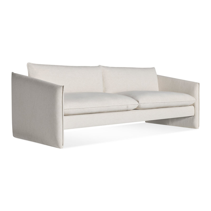 Softmore Sofa, Sylvan Bone Polyester Blend, 34" H x 96" W x 40" D