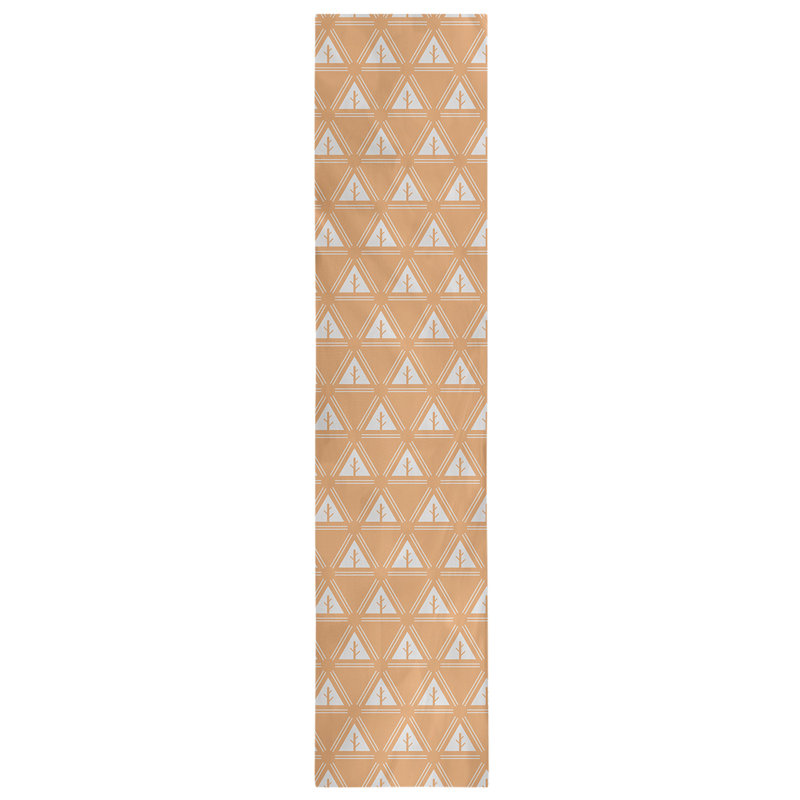 Chemin de table d’arbre minimaliste classic Barbra, 16 po x 72 po, Orange foncé