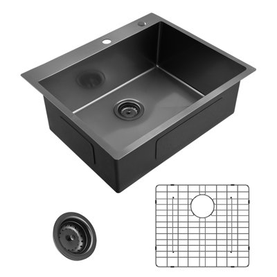 25'' L Single Bowl Stainless Steel Kitchen Sink