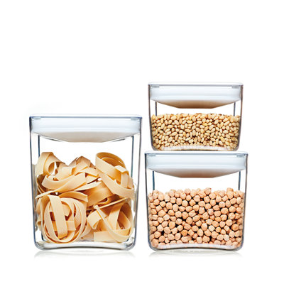 PANTRY CUBE - WHITE LID - SMALL SET OF 3 (1 QT, 2 QT, 3.5 QT)