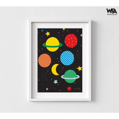 «Outer Space» par Ann Kelle, impression d'art de planètes, art mural espace, impression d'art d'étoiles, impression de l'espace, impression de planètes pour les enfants, espace chambre d'enfant