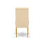 L'ensemble de salle à manger 5 pièces pour 4 personnes comprend une table de cuisine ronde avec piédestal et 4 chaises de salle à manger Parson en lin beige clair, chêne-123719596-123719600-124875847
