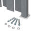 72.83cm H x 148cm W Grey Composite Fence Panels