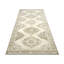Tapis de couloir unique en laine noué à la main de style années 1960 de 4 pi 8 po x 12 pi 8 po beige / vert